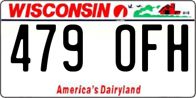 WI license plate 479OFH