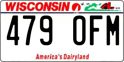 WI license plate 479OFM