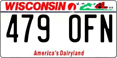 WI license plate 479OFN