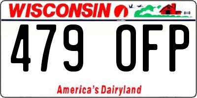 WI license plate 479OFP