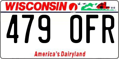 WI license plate 479OFR