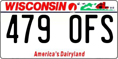 WI license plate 479OFS
