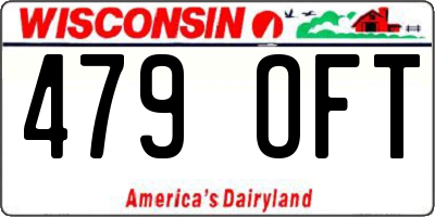 WI license plate 479OFT