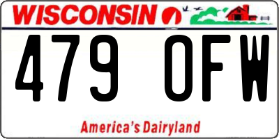 WI license plate 479OFW