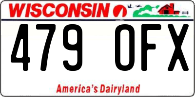 WI license plate 479OFX