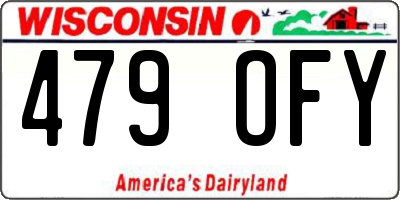 WI license plate 479OFY