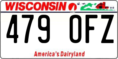 WI license plate 479OFZ