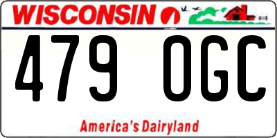 WI license plate 479OGC