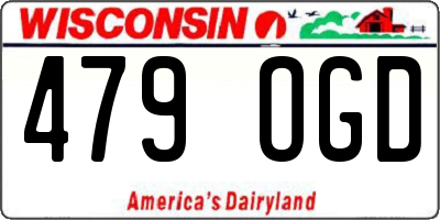 WI license plate 479OGD