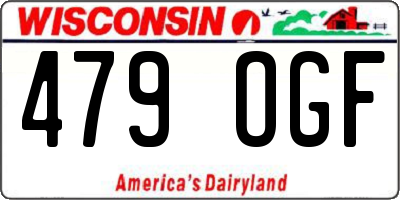WI license plate 479OGF
