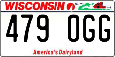 WI license plate 479OGG