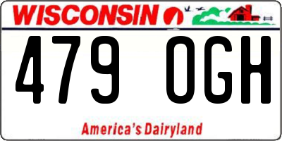WI license plate 479OGH