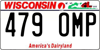 WI license plate 479OMP