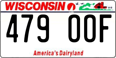 WI license plate 479OOF