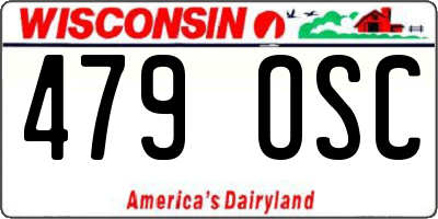 WI license plate 479OSC