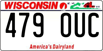 WI license plate 479OUC