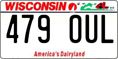 WI license plate 479OUL