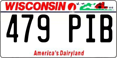 WI license plate 479PIB
