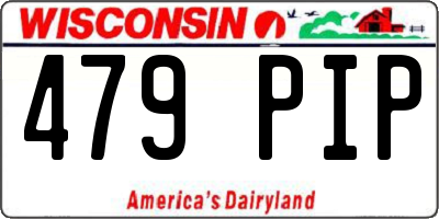 WI license plate 479PIP
