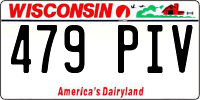 WI license plate 479PIV