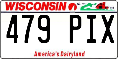 WI license plate 479PIX