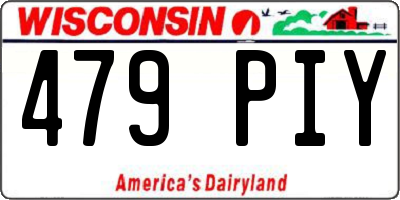 WI license plate 479PIY
