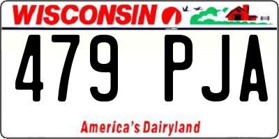 WI license plate 479PJA