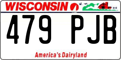 WI license plate 479PJB