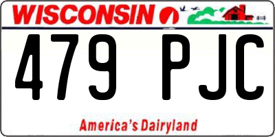WI license plate 479PJC