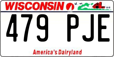 WI license plate 479PJE