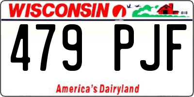WI license plate 479PJF