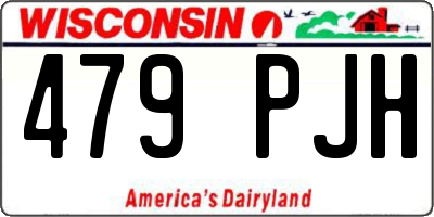 WI license plate 479PJH
