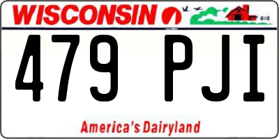 WI license plate 479PJI