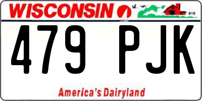 WI license plate 479PJK