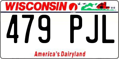 WI license plate 479PJL