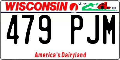 WI license plate 479PJM