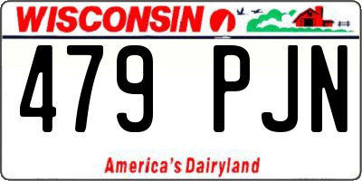 WI license plate 479PJN