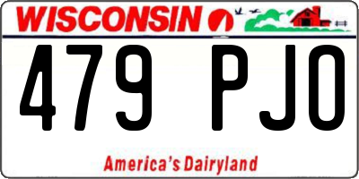WI license plate 479PJO