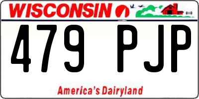 WI license plate 479PJP