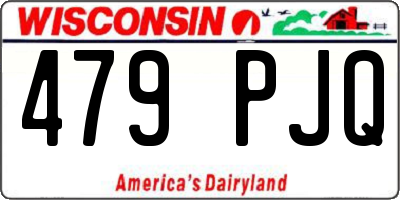 WI license plate 479PJQ