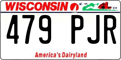 WI license plate 479PJR