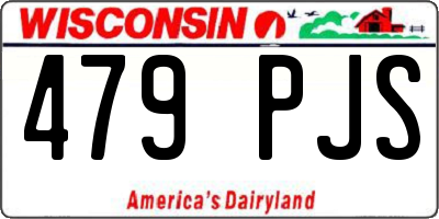 WI license plate 479PJS