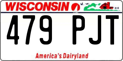 WI license plate 479PJT