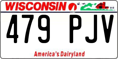 WI license plate 479PJV