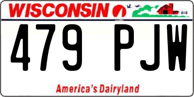 WI license plate 479PJW