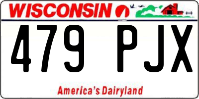 WI license plate 479PJX