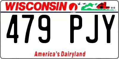 WI license plate 479PJY