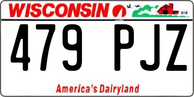 WI license plate 479PJZ