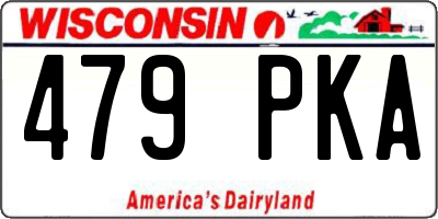 WI license plate 479PKA