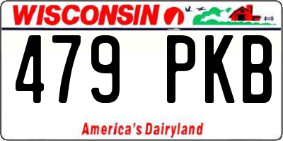 WI license plate 479PKB